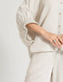 LINEN BATWING COLLARED SHIRT WITH TROUSER